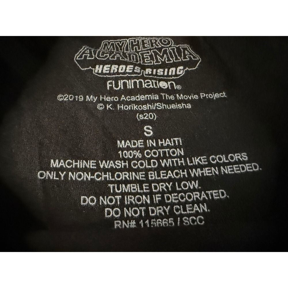 My Hero Academia Heroes Rising Movie Graphic Tee Black Small Funimation Anime - Picture 5 of 6